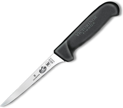 Fibrox 5 Inch Boning Knife - Dishwasher Safe and Ergonomic Handle, Black