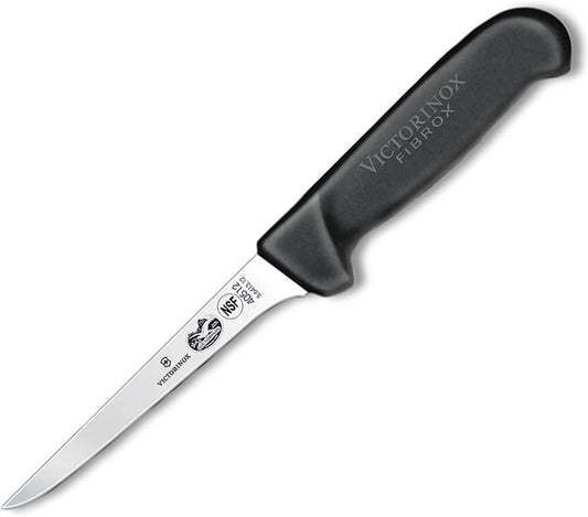 Fibrox 5 Inch Boning Knife - Dishwasher Safe and Ergonomic Handle, Black