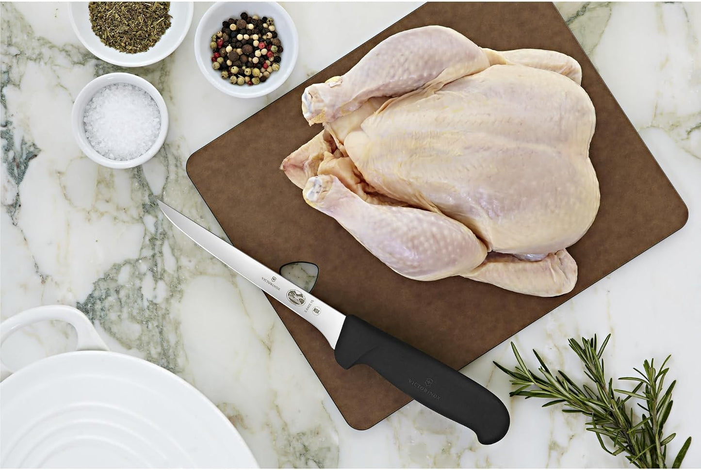 Fibrox 5 Inch Boning Knife - Dishwasher Safe and Ergonomic Handle, Black
