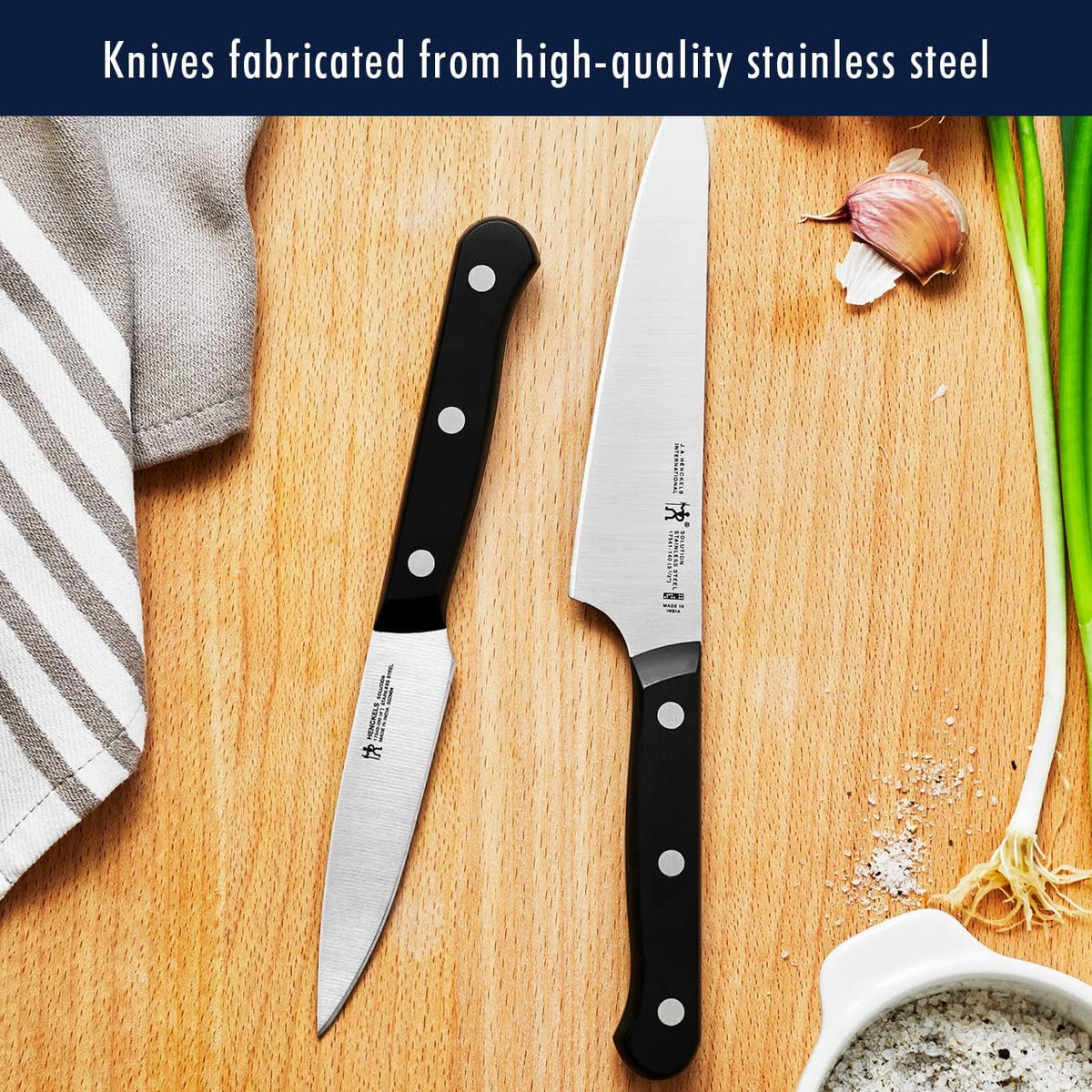 Solution Knife Set, Razor-Sharp, German Engineered, Brown
