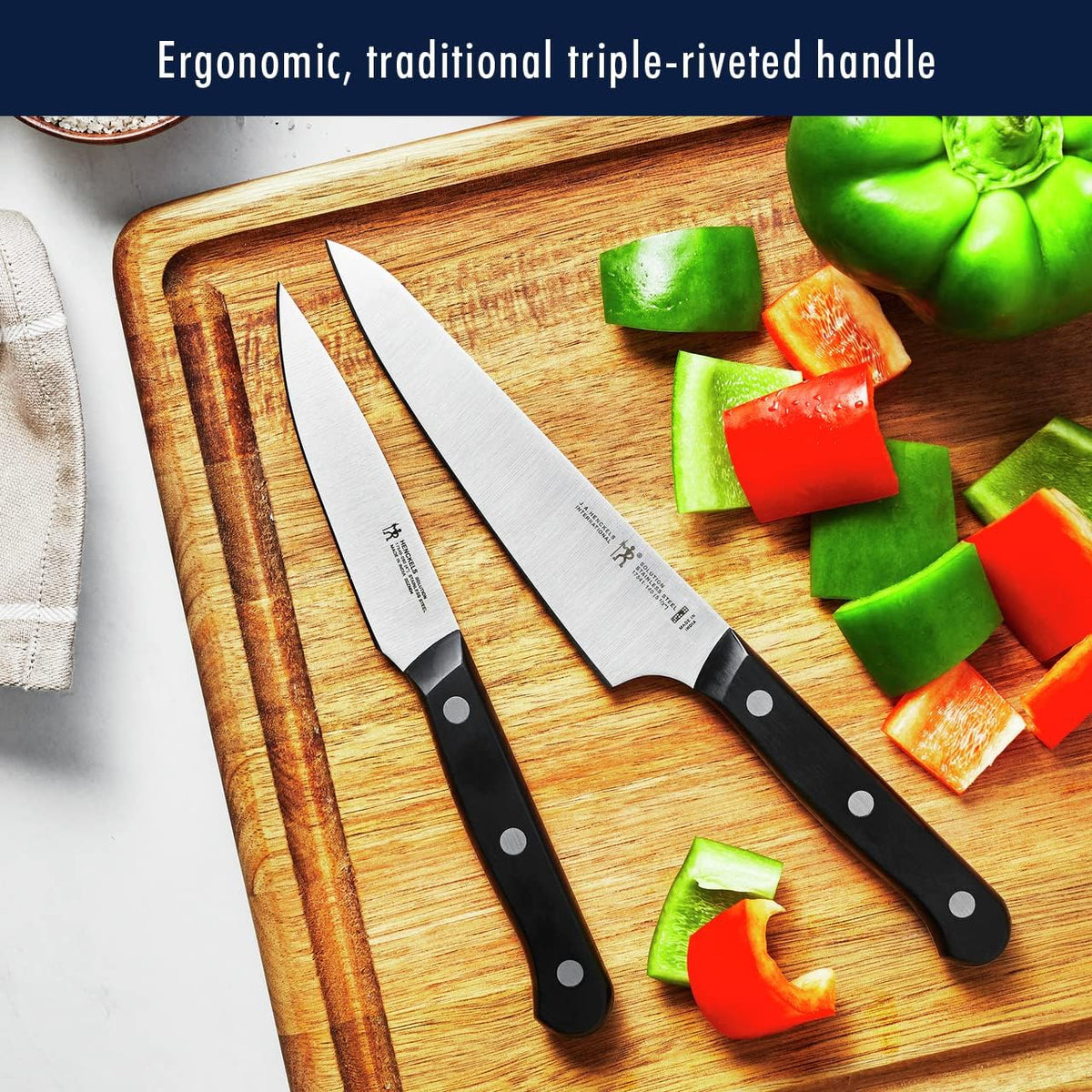 Solution Knife Set, Razor-Sharp, German Engineered, Brown