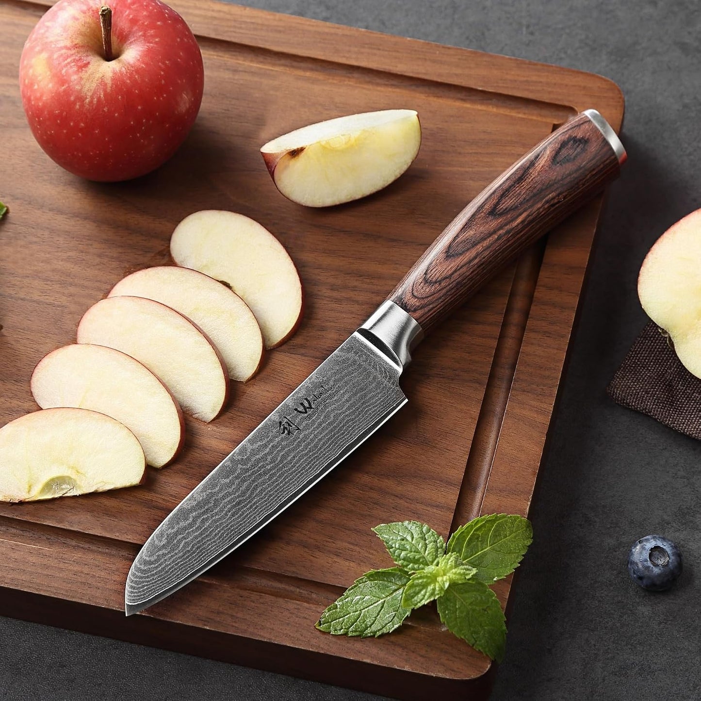 EDIB 4-Piece Damascus Knife Set – Professional Kitchen Knife Set, 67-Layer Genuine Damascus Steel, High Carbon Stainless Steel Core (VG10), Ergonomic Pakkawood Handles, In Elegant Gift Box