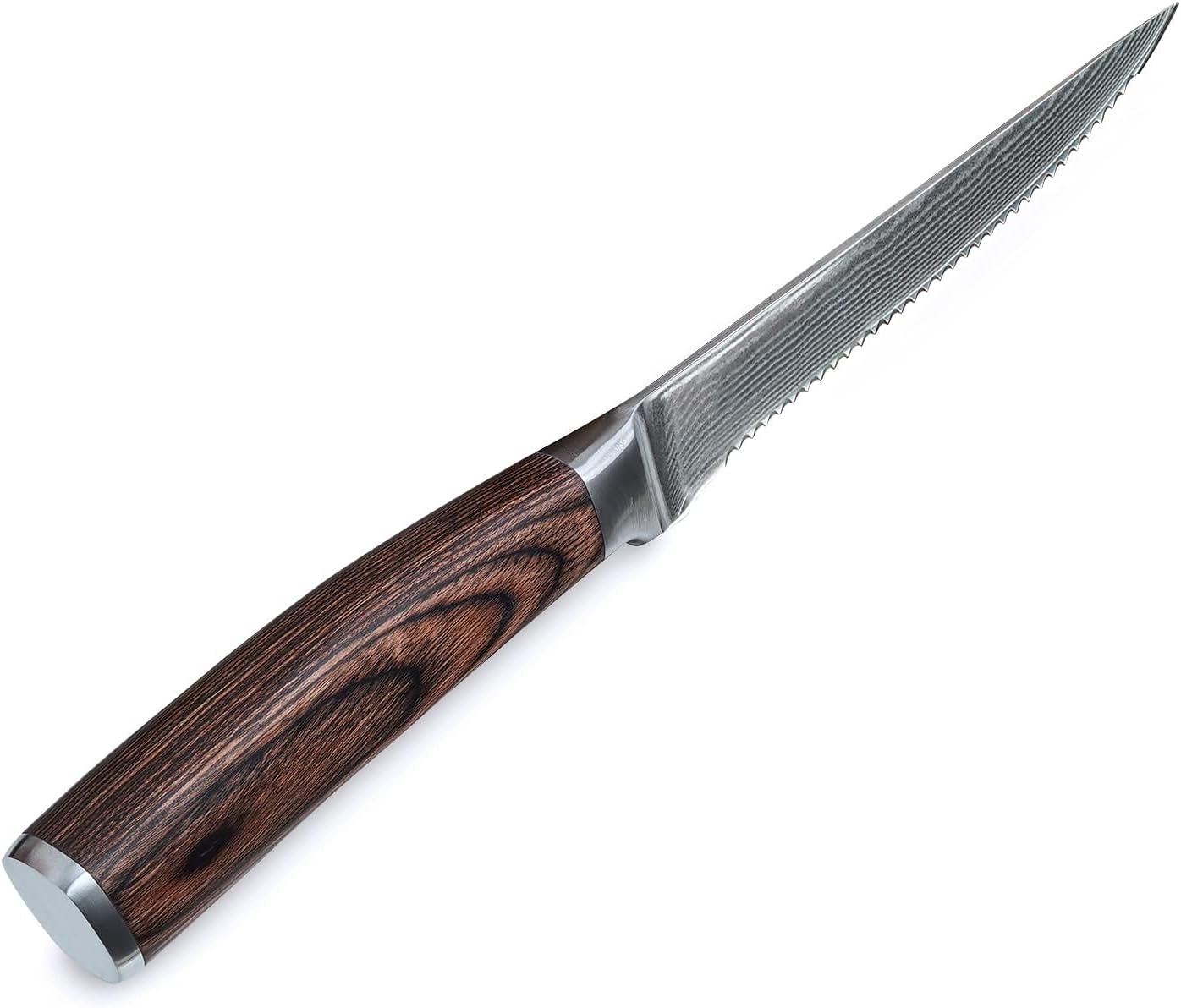 EDIB 4-Piece Damascus Knife Set – Professional Kitchen Knife Set, 67-Layer Genuine Damascus Steel, High Carbon Stainless Steel Core (VG10), Ergonomic Pakkawood Handles, In Elegant Gift Box