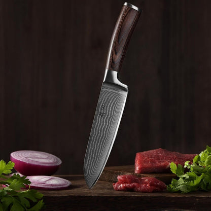 EDIB 4-Piece Damascus Knife Set – Professional Kitchen Knife Set, 67-Layer Genuine Damascus Steel, High Carbon Stainless Steel Core (VG10), Ergonomic Pakkawood Handles, In Elegant Gift Box