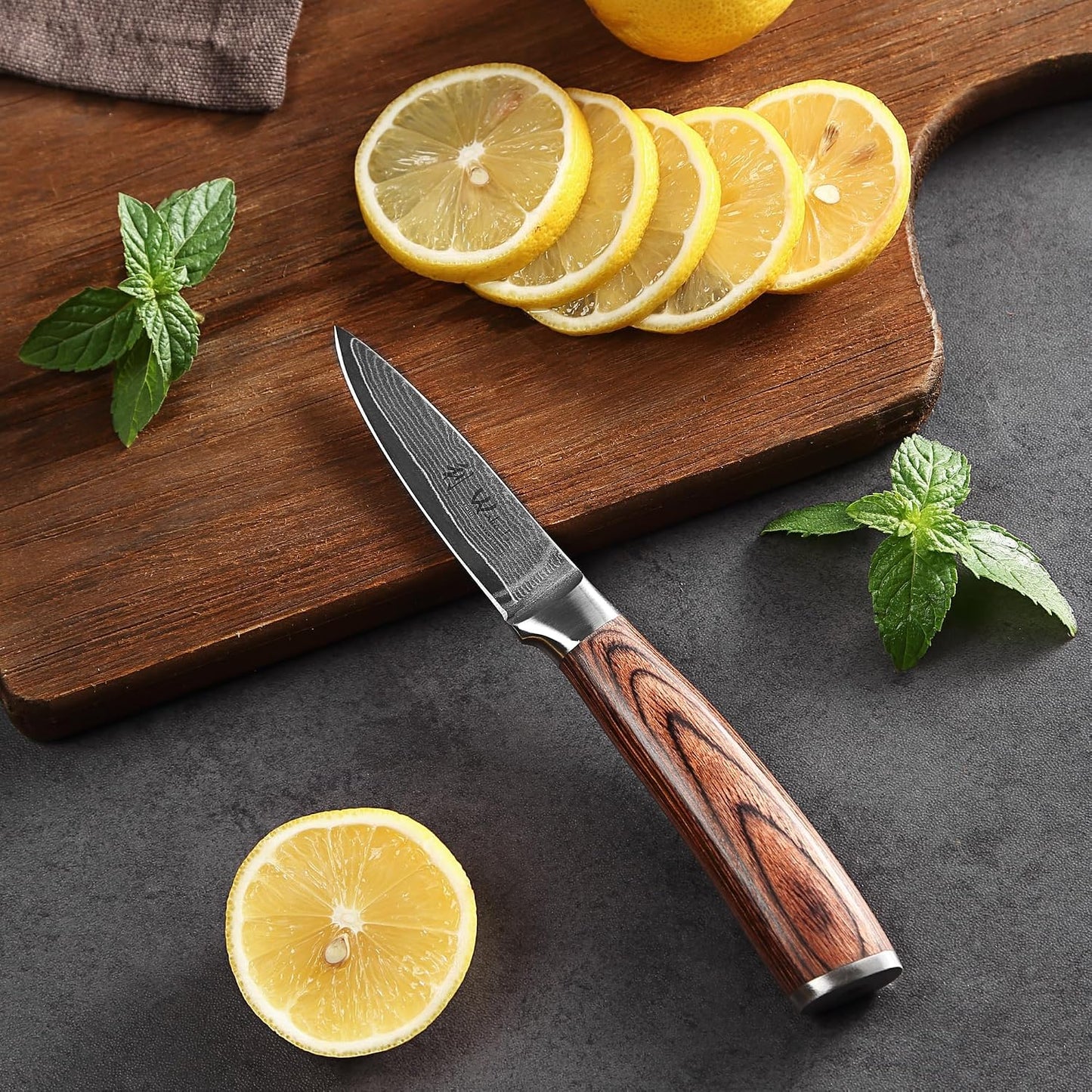 EDIB 4-Piece Damascus Knife Set – Professional Kitchen Knife Set, 67-Layer Genuine Damascus Steel, High Carbon Stainless Steel Core (VG10), Ergonomic Pakkawood Handles, In Elegant Gift Box