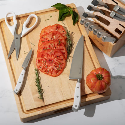 Magnetic Kitchen Knife Block Set - Japanese 67 Layer High-Grade VG-10 Steel Knives, Sharp, G10 Handle Professional Kitchen Knife Set - Black Damascus (6 pieces)