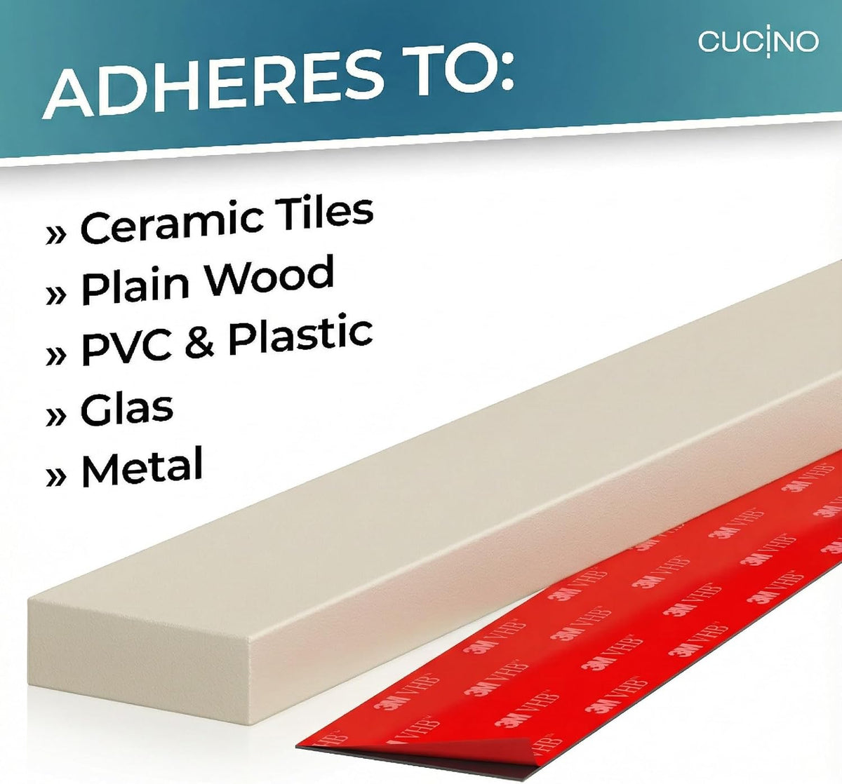 for wall, 16" no drilling required, includes self-adhesive tape, extra strong for holding knives – Awarded magnet strip – Acacia