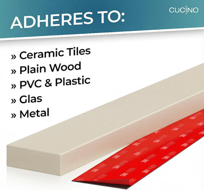 for wall, 16" no drilling required, includes self-adhesive tape, extra strong for holding knives – Awarded magnet strip – Acacia