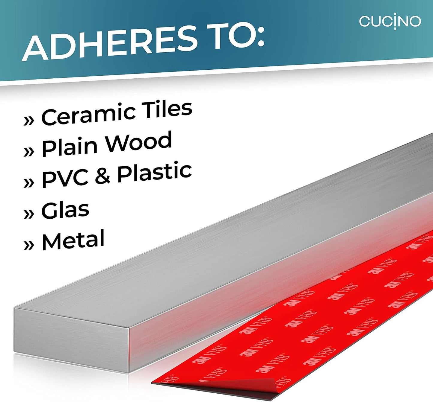 for wall, 16" no drilling required, includes self-adhesive tape, extra strong for holding knives – Awarded magnet strip – Acacia