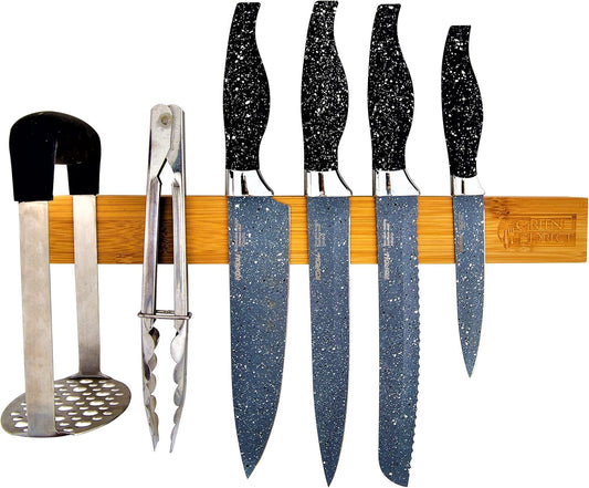 Magnetic Knife Holder For Wall, 16 Inch Wood Knife Strip, Storage Organizer Bar To Keep Kitchen Utensils, Tools, Art Supply