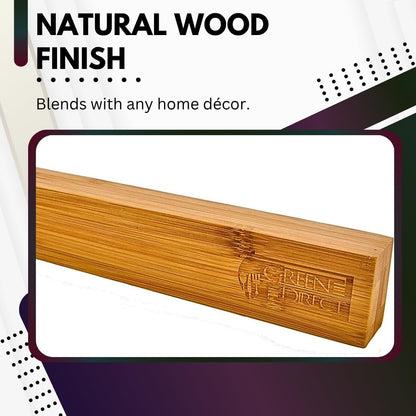 Magnetic Knife Holder For Wall, 16 Inch Wood Knife Strip, Storage Organizer Bar To Keep Kitchen Utensils, Tools, Art Supply