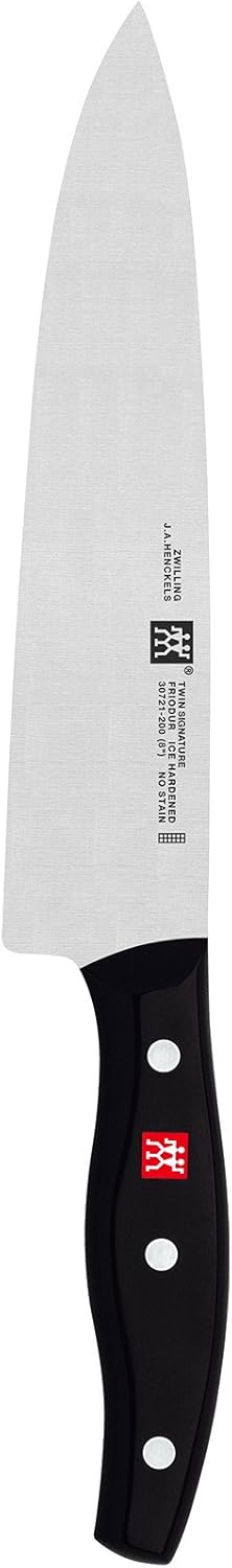 ZWILLING Twin Signature 8-Inch German Chef Knife, Kitchen Chef Knife, Stainless Steel Knife, Black