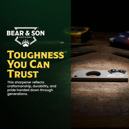 GATCO MCS Military Carbide Sharpener – Manual Pocket Knife Sharpener with 40° Carbide Blades – Compact Handheld Sharpening Tool for Field, Hunting & Outdoor Use – Durable, Lightweight, Portable Design
