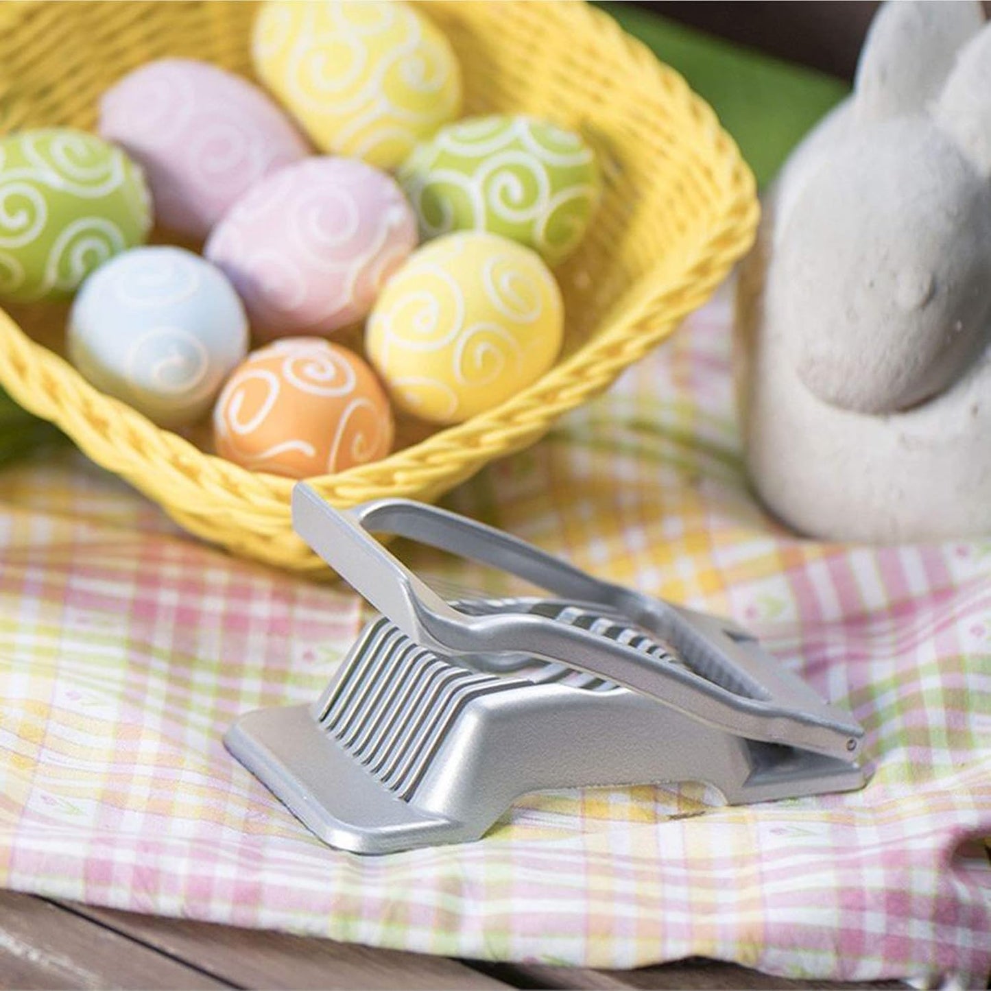 Germany Multipurpose Stainless Steel Wire Egg Slicer (Grey)