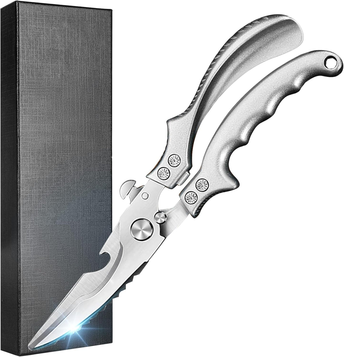 Kitchen Pro Shears-Heavy-Duty Stainless Steel Kitchen Scissors For Poultry, Meat, Herbs. Dishwasher Safe, Rust-Proof With Comfortable Grip. Ideal For Chefs And Home Cooking.