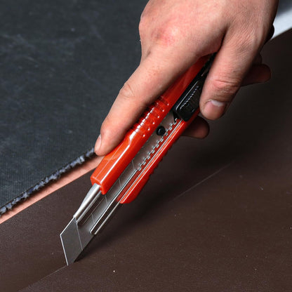 25mm Utility Knife Set, Heavy Duty Auto-Lock, Retractable Box Cutter with 10pcs Ultra sharp Snap-off Sharp Blades HT0095-KN