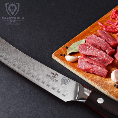 10" Cimitar Breaking Knife — AUS-10V Japanese Steel, 62+ HRC — For Primal Breaking, Large Meat Portioning & Butcher Work — Full-Tang G10, Sheath, Shogun ELITE, customer support