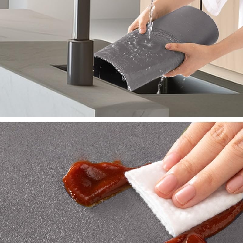 20” x 15.75” Non-Adhesive Non-Slip Cutting Board Mat, Multi-Purpose Non-Slip Pad for Chefs & Home Cooks, Grip Mat Under Kitchen Cutting Boards, Drawer Liners,4mm thick (Gray)