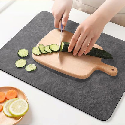 20” x 15.75” Non-Adhesive Non-Slip Cutting Board Mat, Multi-Purpose Non-Slip Pad for Chefs & Home Cooks, Grip Mat Under Kitchen Cutting Boards, Drawer Liners,4mm thick (Gray)