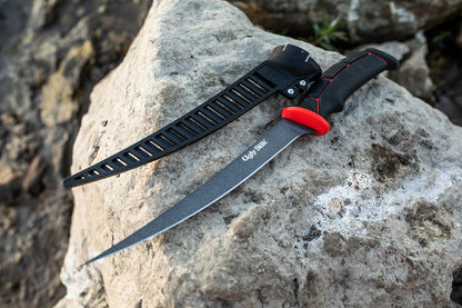 Ugly Tools 9 Inch Flex Knife for Fishing, Fishing Fillet Knife for Anglers, Sharp Trailing Point Serrated Stainless Steel Blade, Non-Slip Grip Handle,Black