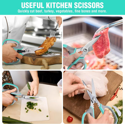 Kitchen Scissors for Food, 8-1/4" Kitchen Scissors All Purpose