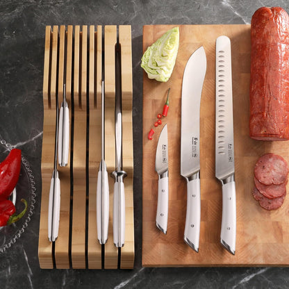 Cangshan HELENA Series German Steel Forged BBQ Knife Set (Black, 9-Piece Bag Set)