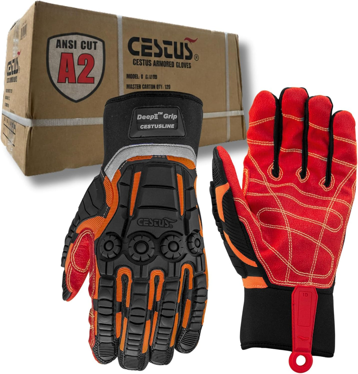 Cestus 3075, Impact Gloves with Coarse Palm, ANSI Cut A2