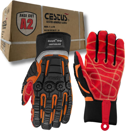 Cestus 3075, Impact Gloves with Coarse Palm, ANSI Cut A2