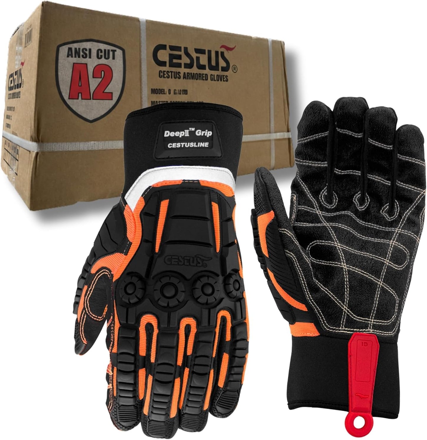 Cestus 3075, Impact Gloves with Coarse Palm, ANSI Cut A2