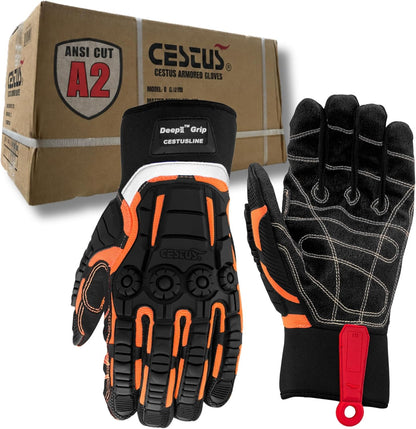 Cestus 3075, Impact Gloves with Coarse Palm, ANSI Cut A2