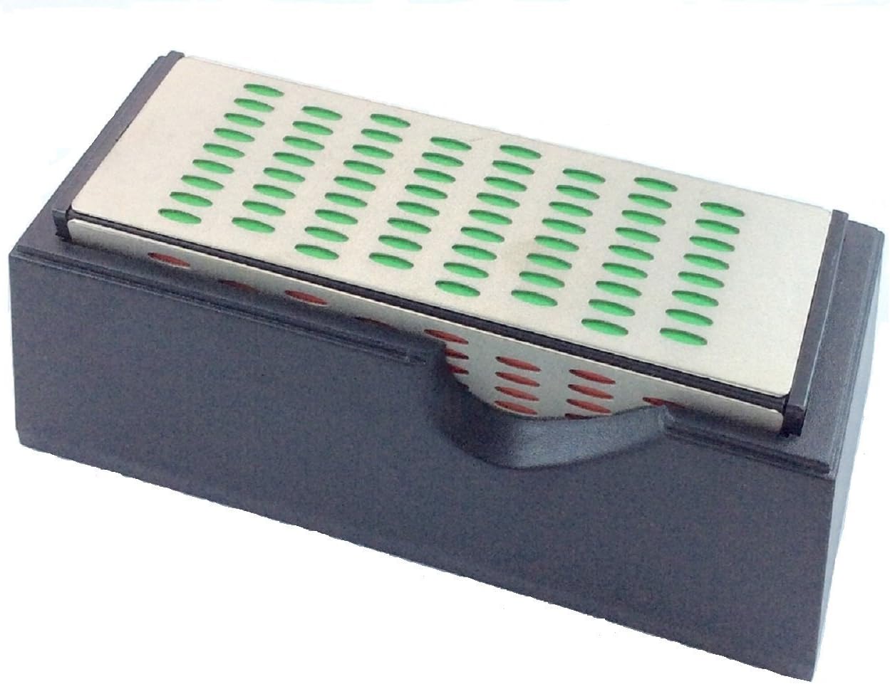 Knife Sharpener Sharpening Stone Kitchen 4 Sided Diamond Hone System Sharpen Steel Whetstone New