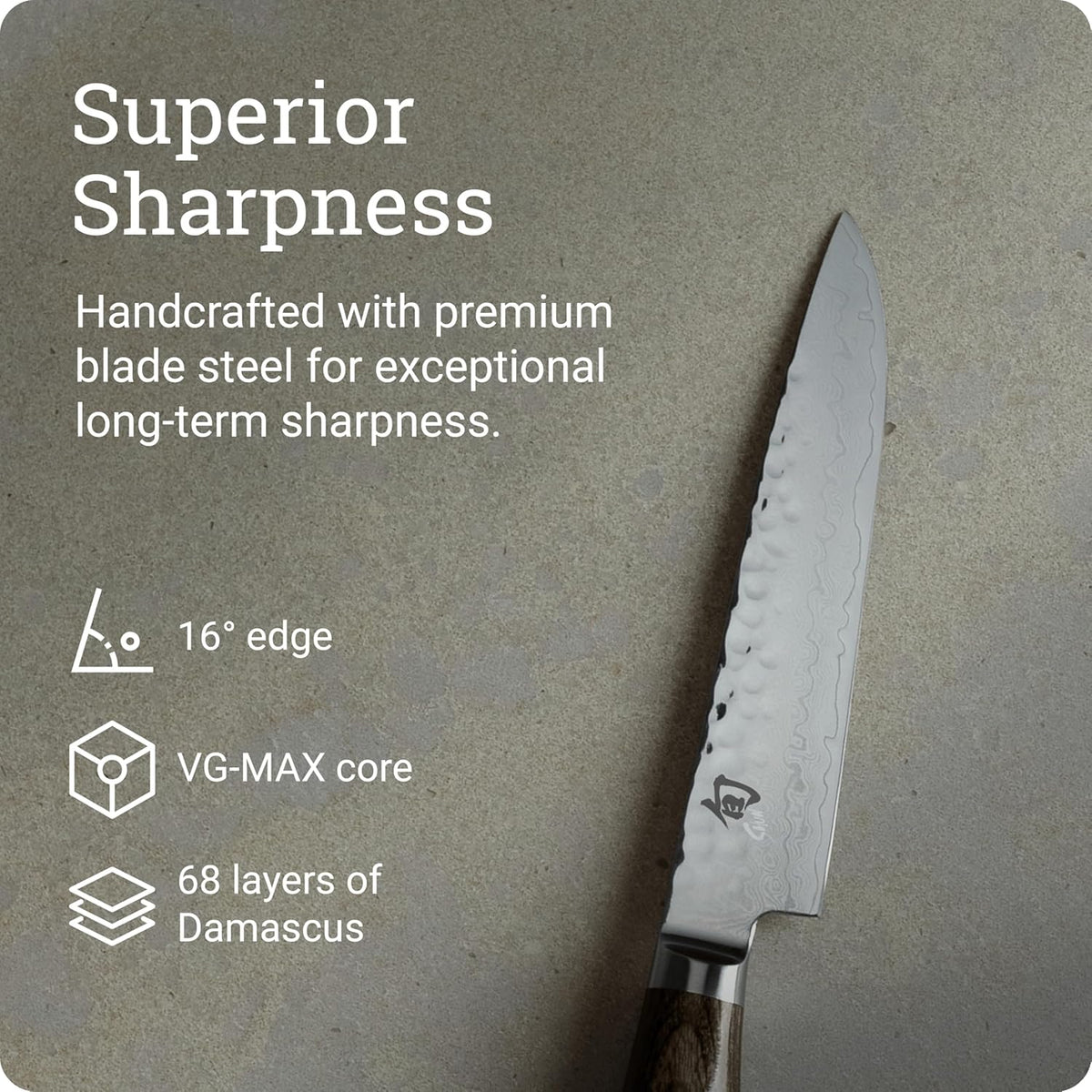 Premier 5" Steak Knife, Handcrafted and Hand-Sharpened Japanese Knife for Professional and Home Chefs, VG-MAX Core with Damascus Stainless Steel Cladding, Pakkawood Handle