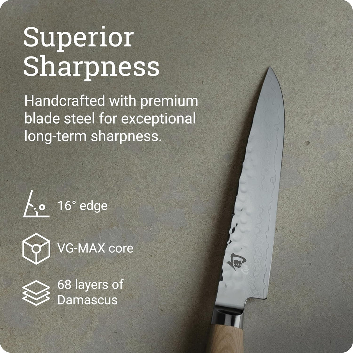 Premier 5" Steak Knife, Handcrafted and Hand-Sharpened Japanese Knife for Professional and Home Chefs, VG-MAX Core with Damascus Stainless Steel Cladding, Pakkawood Handle