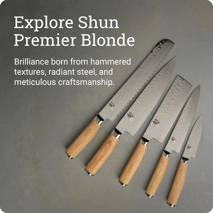 Premier 5" Steak Knife, Handcrafted and Hand-Sharpened Japanese Knife for Professional and Home Chefs, VG-MAX Core with Damascus Stainless Steel Cladding, Pakkawood Handle