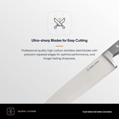 7-Inch Santoku Knife - Razor-Sharp High-Carbon Stainless Steel Blade, Forged Ergonomic Riveted Handle, Chef Knife for Chopping, Slicing & Dicing, Multipurpose Kitchen Knife, Home Chef