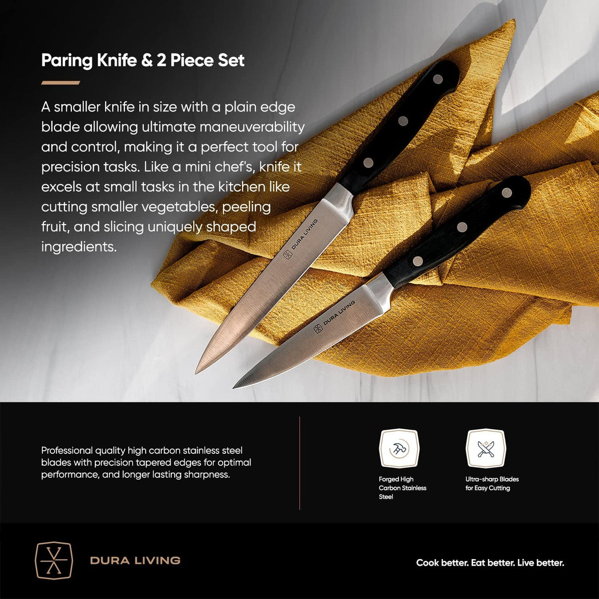 7-Inch Santoku Knife - Razor-Sharp High-Carbon Stainless Steel Blade, Forged Ergonomic Riveted Handle, Chef Knife for Chopping, Slicing & Dicing, Multipurpose Kitchen Knife, Home Chef