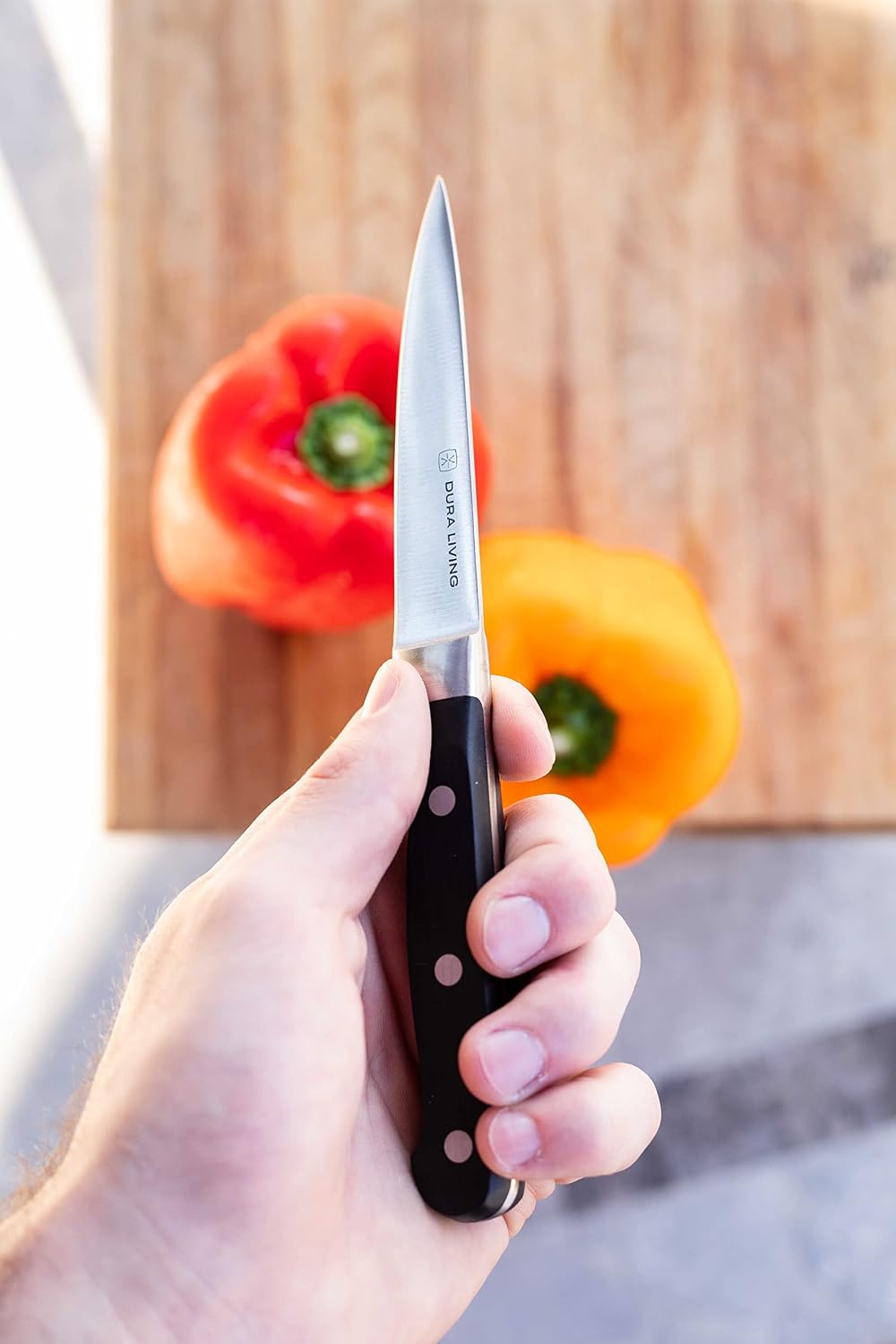 7-Inch Santoku Knife - Razor-Sharp High-Carbon Stainless Steel Blade, Forged Ergonomic Riveted Handle, Chef Knife for Chopping, Slicing & Dicing, Multipurpose Kitchen Knife, Home Chef