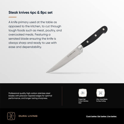 7-Inch Santoku Knife - Razor-Sharp High-Carbon Stainless Steel Blade, Forged Ergonomic Riveted Handle, Chef Knife for Chopping, Slicing & Dicing, Multipurpose Kitchen Knife, Home Chef