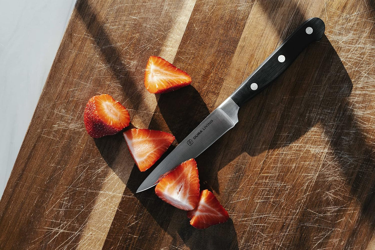 7-Inch Santoku Knife - Razor-Sharp High-Carbon Stainless Steel Blade, Forged Ergonomic Riveted Handle, Chef Knife for Chopping, Slicing & Dicing, Multipurpose Kitchen Knife, Home Chef
