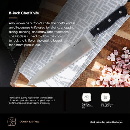 7-Inch Santoku Knife - Razor-Sharp High-Carbon Stainless Steel Blade, Forged Ergonomic Riveted Handle, Chef Knife for Chopping, Slicing & Dicing, Multipurpose Kitchen Knife, Home Chef