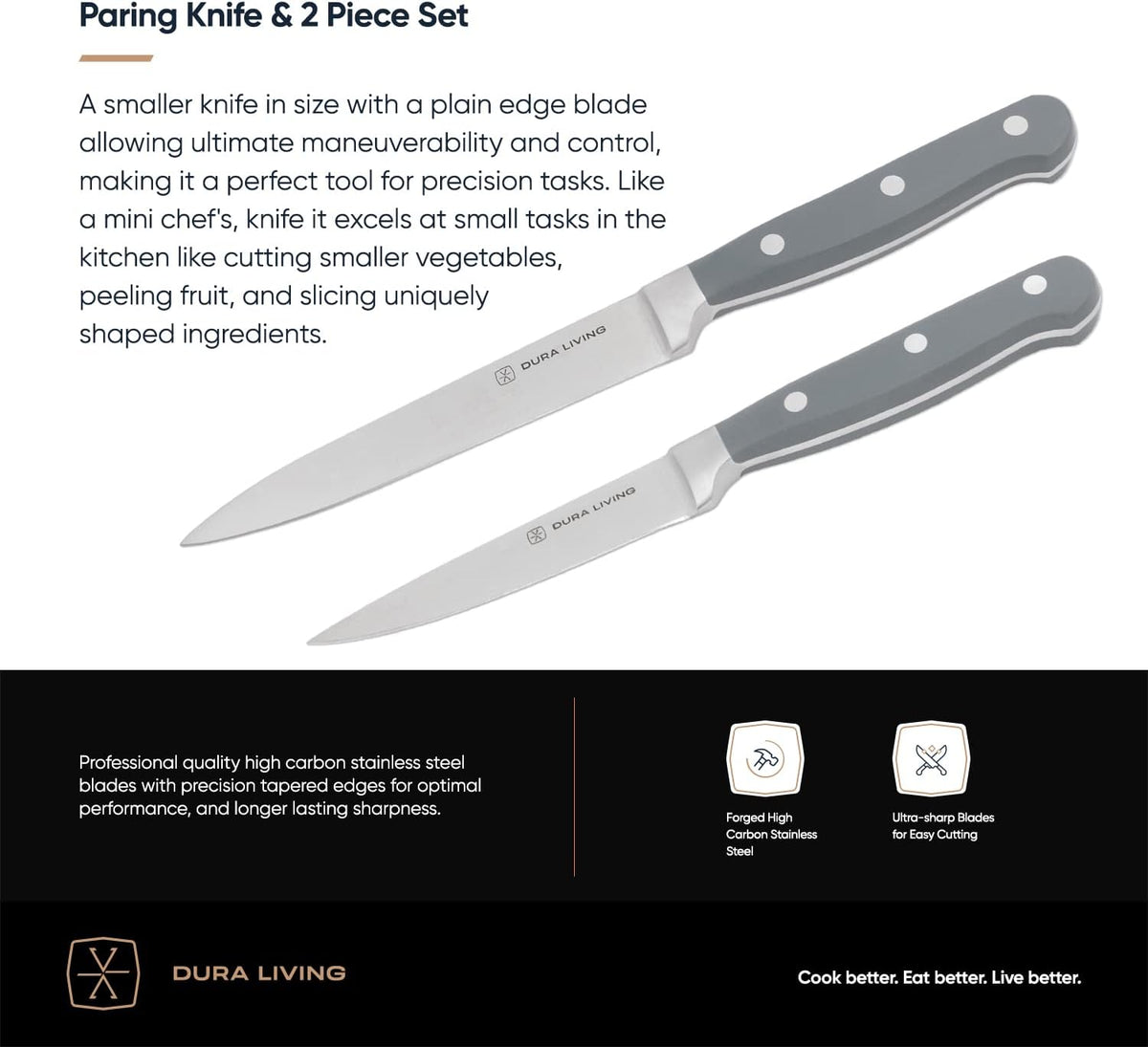 7-Inch Santoku Knife - Razor-Sharp High-Carbon Stainless Steel Blade, Forged Ergonomic Riveted Handle, Chef Knife for Chopping, Slicing & Dicing, Multipurpose Kitchen Knife, Home Chef