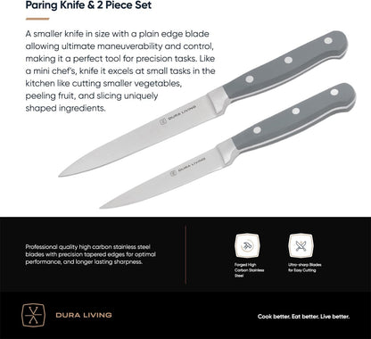 7-Inch Santoku Knife - Razor-Sharp High-Carbon Stainless Steel Blade, Forged Ergonomic Riveted Handle, Chef Knife for Chopping, Slicing & Dicing, Multipurpose Kitchen Knife, Home Chef