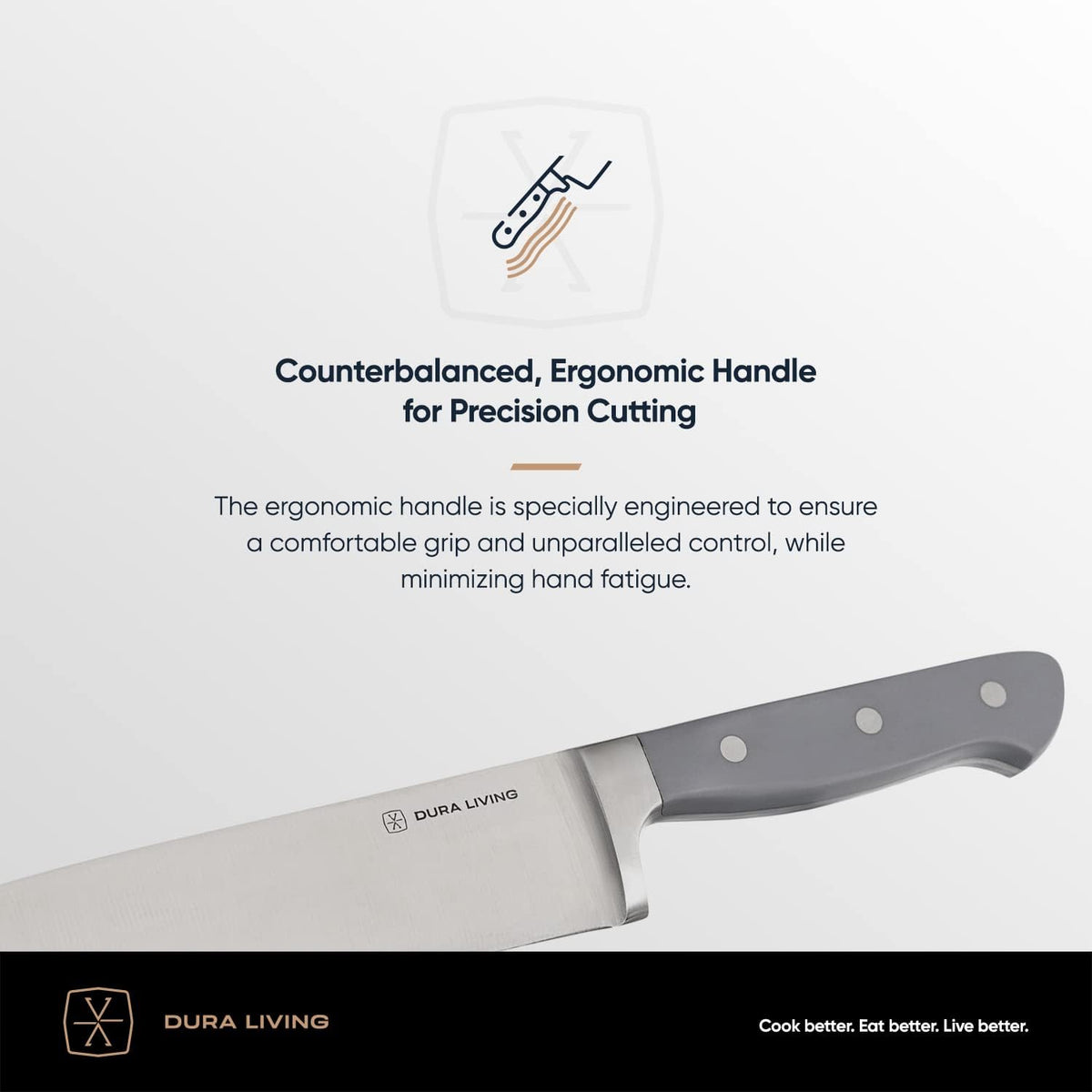 7-Inch Santoku Knife - Razor-Sharp High-Carbon Stainless Steel Blade, Forged Ergonomic Riveted Handle, Chef Knife for Chopping, Slicing & Dicing, Multipurpose Kitchen Knife, Home Chef