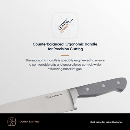 7-Inch Santoku Knife - Razor-Sharp High-Carbon Stainless Steel Blade, Forged Ergonomic Riveted Handle, Chef Knife for Chopping, Slicing & Dicing, Multipurpose Kitchen Knife, Home Chef