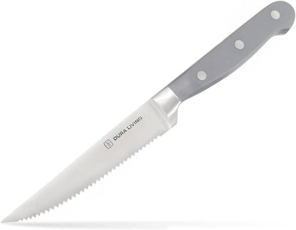 7-Inch Santoku Knife - Razor-Sharp High-Carbon Stainless Steel Blade, Forged Ergonomic Riveted Handle, Chef Knife for Chopping, Slicing & Dicing, Multipurpose Kitchen Knife, Home Chef