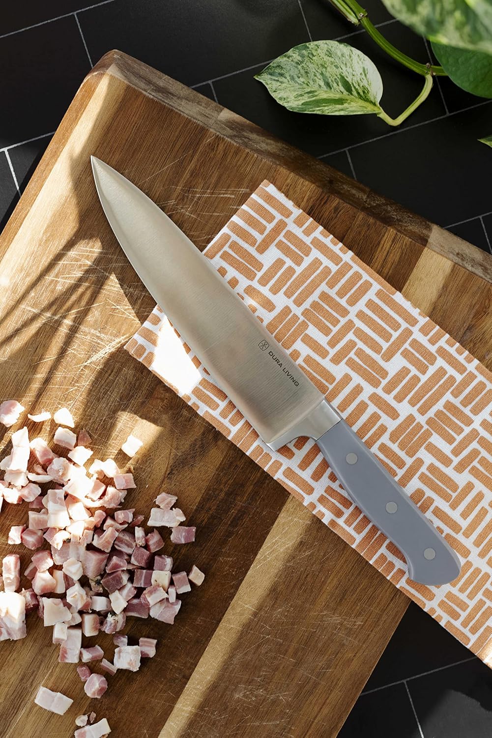 7-Inch Santoku Knife - Razor-Sharp High-Carbon Stainless Steel Blade, Forged Ergonomic Riveted Handle, Chef Knife for Chopping, Slicing & Dicing, Multipurpose Kitchen Knife, Home Chef