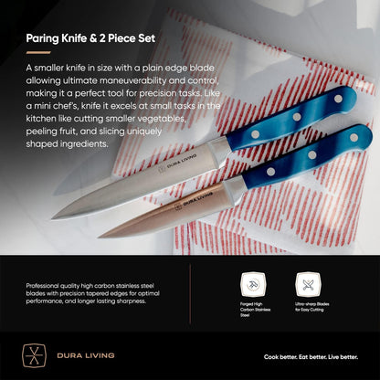 7-Inch Santoku Knife - Razor-Sharp High-Carbon Stainless Steel Blade, Forged Ergonomic Riveted Handle, Chef Knife for Chopping, Slicing & Dicing, Multipurpose Kitchen Knife, Home Chef