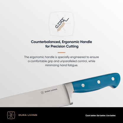 7-Inch Santoku Knife - Razor-Sharp High-Carbon Stainless Steel Blade, Forged Ergonomic Riveted Handle, Chef Knife for Chopping, Slicing & Dicing, Multipurpose Kitchen Knife, Home Chef