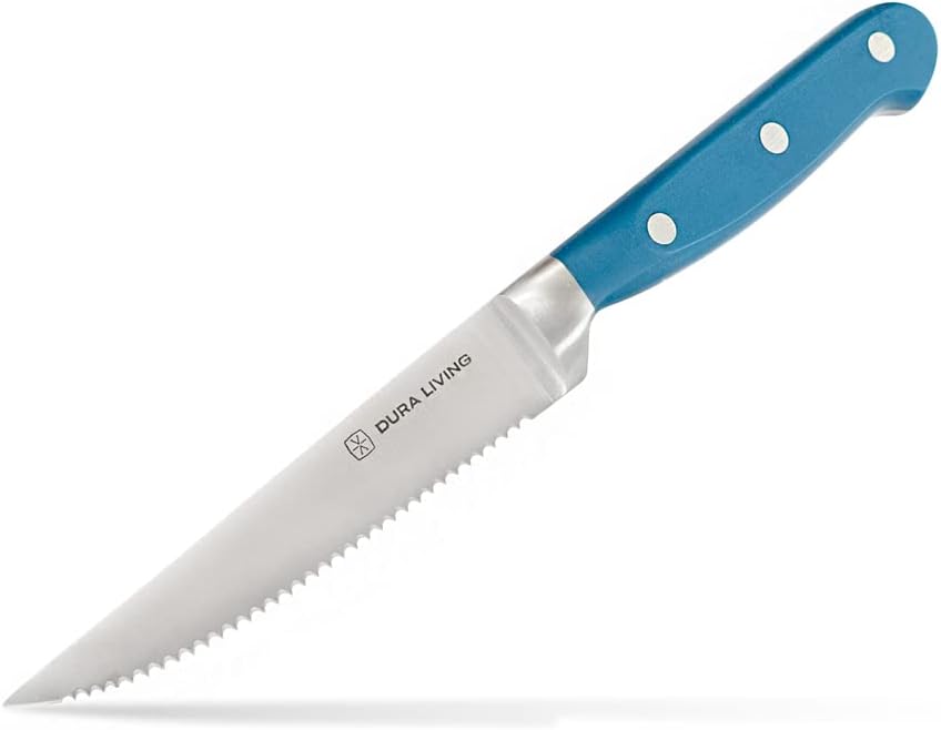 7-Inch Santoku Knife - Razor-Sharp High-Carbon Stainless Steel Blade, Forged Ergonomic Riveted Handle, Chef Knife for Chopping, Slicing & Dicing, Multipurpose Kitchen Knife, Home Chef
