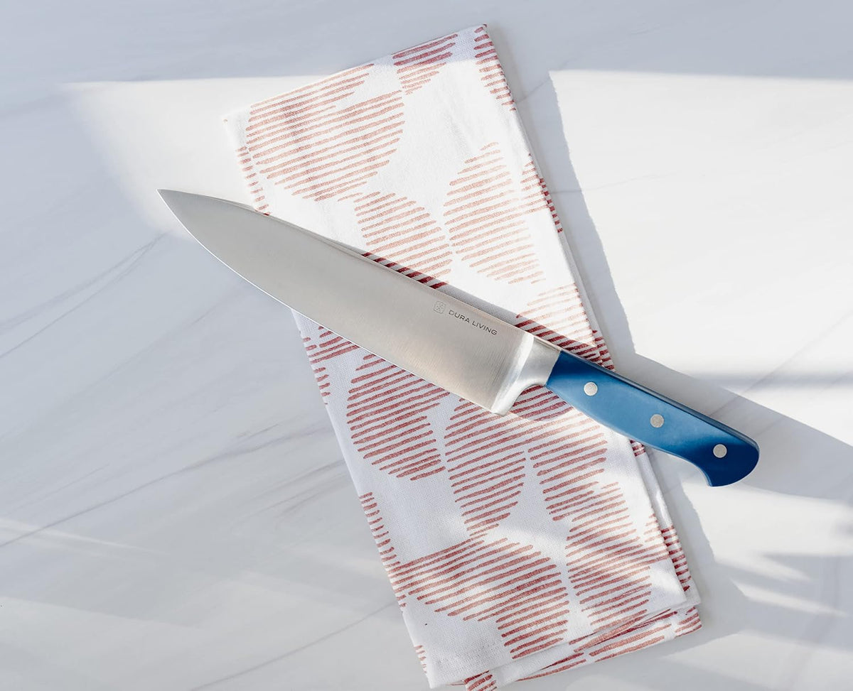 7-Inch Santoku Knife - Razor-Sharp High-Carbon Stainless Steel Blade, Forged Ergonomic Riveted Handle, Chef Knife for Chopping, Slicing & Dicing, Multipurpose Kitchen Knife, Home Chef